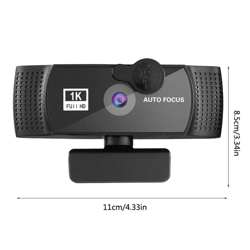 1K/2K/4K/8K Webcam with Mic & Privacy Cover &Tripod for PC Laptop USB Autofocus Computer Camera for YouTube