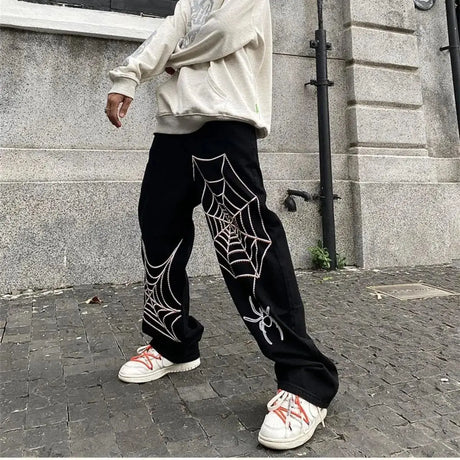 Streetwear Y2k Pants Anime Sweatpants Male Wide Leg Oversize Pants Men Techwear  Baggy Straight Trousers 2023 New