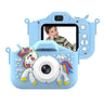 Children's Camera Unicorn Cartoon Digital Camera Animal Toy Take Pictures And Videos Play Games 48MP Children Mini Camera Gift