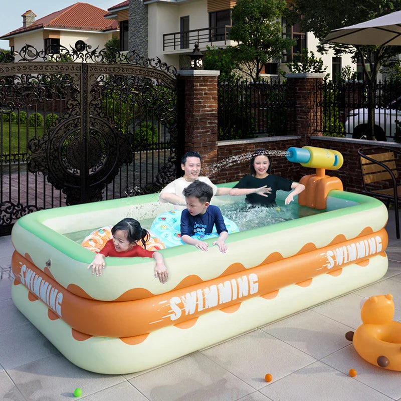 1.3M Baby Kids Swimming Pool Inflatable Summer Water Pools Outdoor Game Garden Party Adults Childern Bathing Pool Yard Household