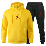 Spring and winter men and women can pullover hoodie + jogging pants two-piece hip hop sportswear suit fashion trend