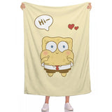 Fluffy Blankets Children Room S-Spongebobs Picnic Nap Sleep Camp Sofa Bedspread Baby Soft Blanket Flannel Wedding Birthday Gift