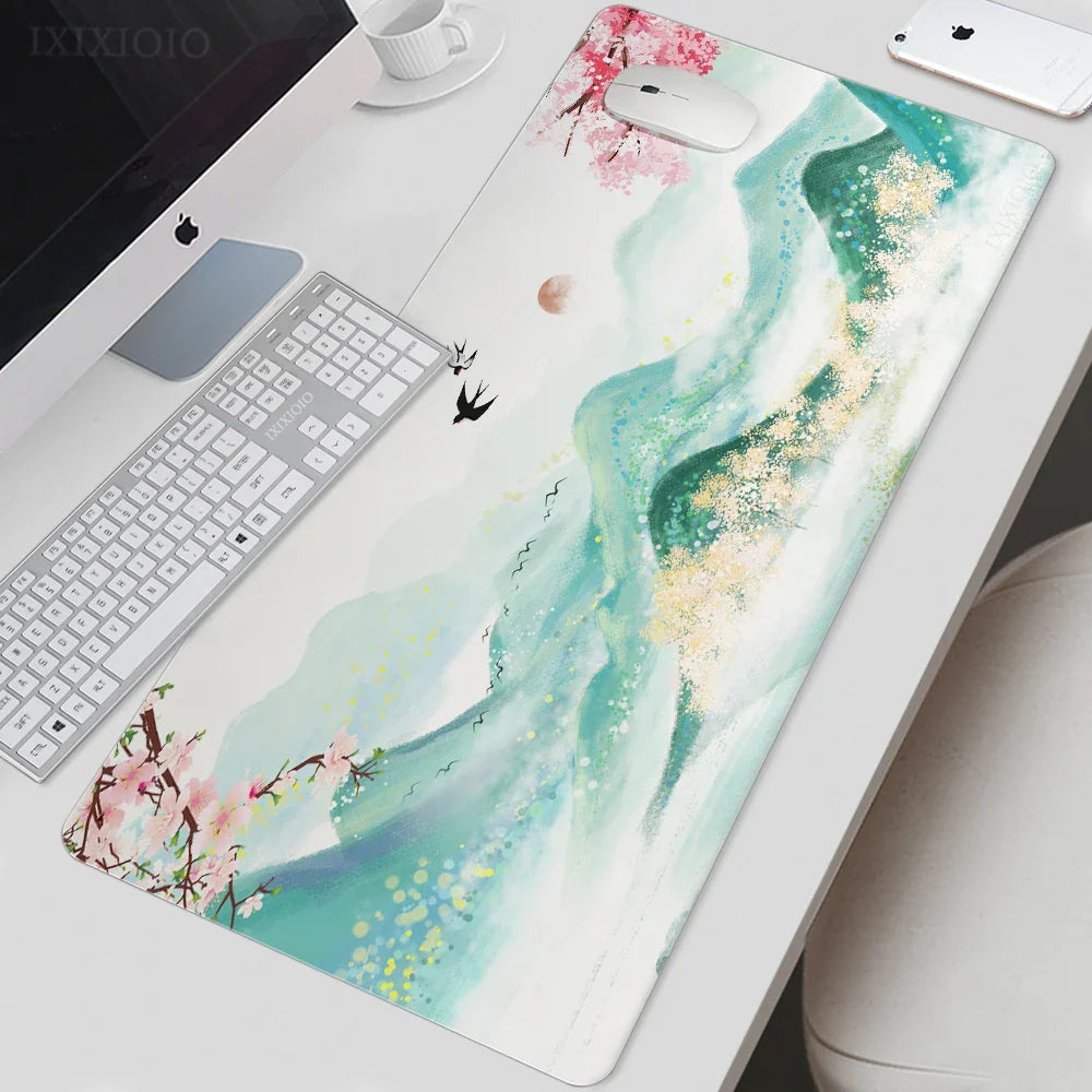 Mouse Pad Gaming Landscape Painting XL Home Custom Large Mousepad XXL Mechanical Keyboard Pad Office Office Accessories Mice Pad