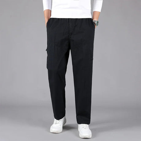 Middle Aged Men's Loose and Comfortable Pure Cotton, New Fashion and Versatile in Spring and Summer