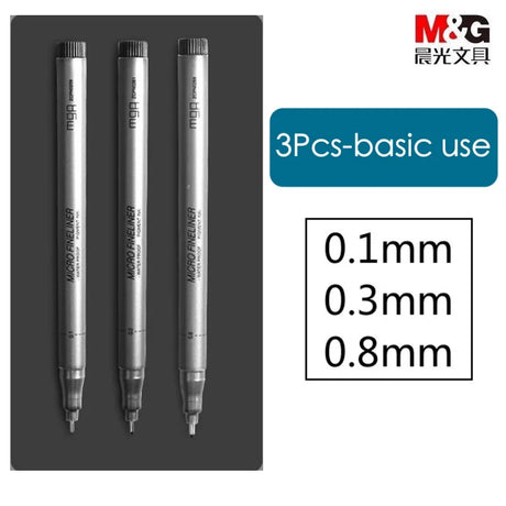 M&G PigmentLiner Needle tip pen Stabilo 0.2/0.3 sketch Fine point gel Ballpoint pen Sakura micron brush OfficeSchool stationery