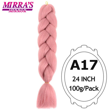 Jumbo Braiding Hair Extensions 24inch Ombre Hair For Braids 5Pcs Box Braid Yaki Texture Synthetic Fiber Fake Hair Mirra’s Mirror