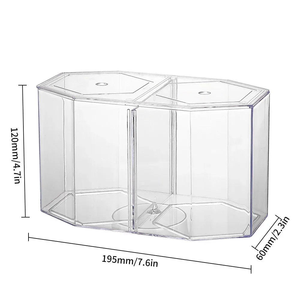 Acrylic Guppy Fish Tank Two-part Aquarium Betta Small Fish Tank Landscaping Transparent Aquarium Hatching Breeding Isolation Box