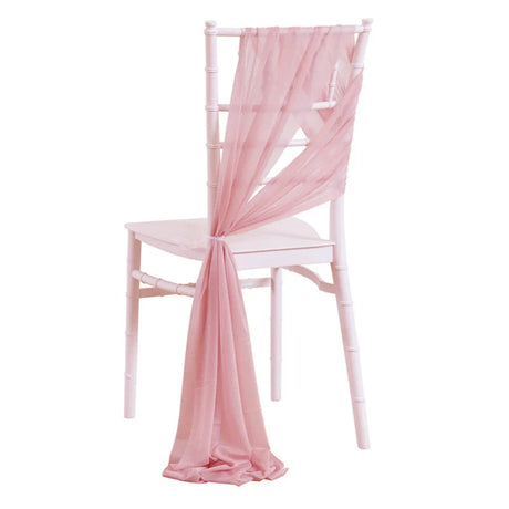 10/50PCS Chiffon Chair Sashes Wedding Chair Decoration 17x250cm For Wedding Aisle Decorations Party Banquet Event Baby Shower