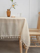 Linen Table Cloth for Rectangle Tables, Washable French  Table Cloths for Party, Indoor, Outdoor Kitchen Dining Table