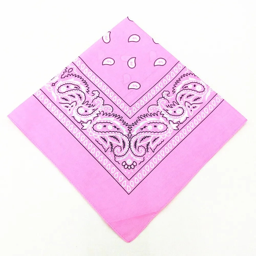 Fashion Bandana Kerchief Head Square Scarves Print Handkerchief Woman Man Hair Band Neck Scarf Sports Headwear Wrap Head Scarf