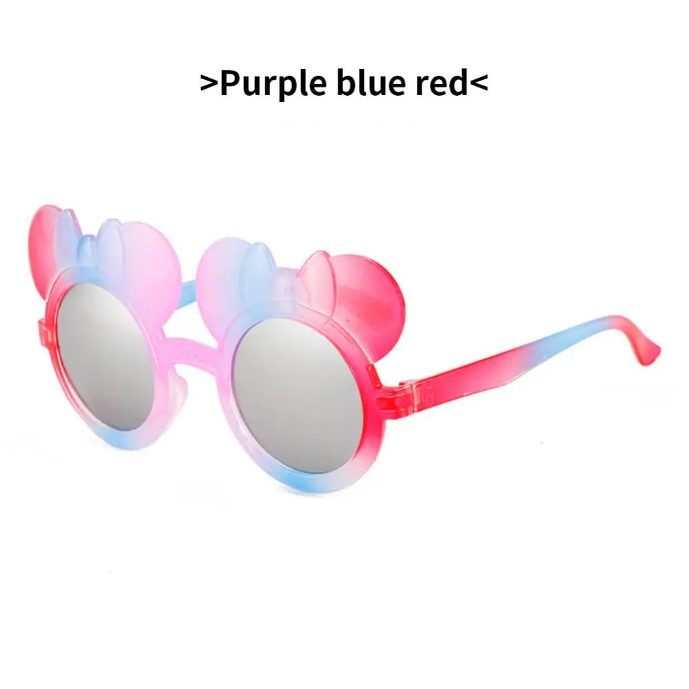 Sunglasses Cute Childrens Glasses Cartoon Bear Ear Gafas Sol Mujer Sun Glasses Colorful Round Lovely Polarized Kids Gafas De Sol