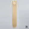 Synthetic Ponytail Hair Extension Natural Hairpiece Clip In Wrap Around Pony Heat Resistant Black Burgundy Hairstyle