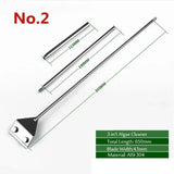 Lengthened Stainless Steel Algae Scraper Aquarium Fish Tank Algae Razor Blade Cleaner Set Pet Supplies Cleaning Tools