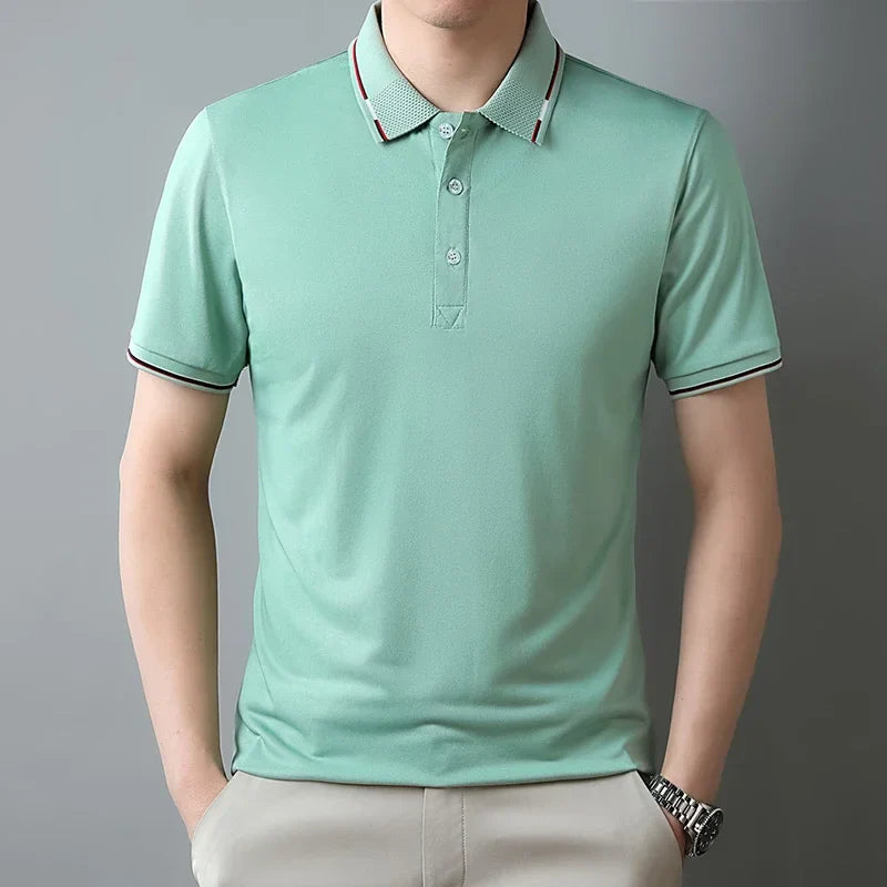 Pure Cotton Short Sleeved T-shirt, Men's Lapel, Summer New Casual and Comfortable POLO Shirt