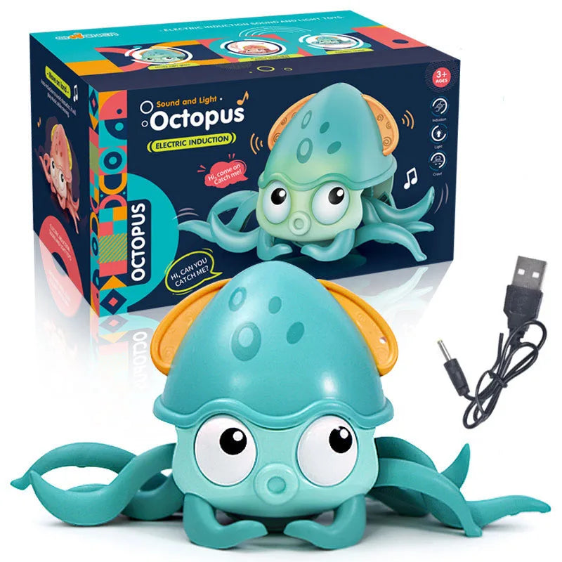 Kids Induction Escape Octopus Crab Crawling Toy Baby Electronic Pets Musical Toys Educational Christmas Gift Toddler Moving Toy