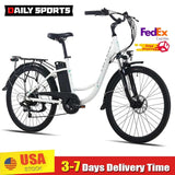 Totem Skyline Electric Bike for Adults 350W Motor 36V 10.4Ah Battery Electric Cruiser Bike Shimano 7-Speed City Commuter Ebike