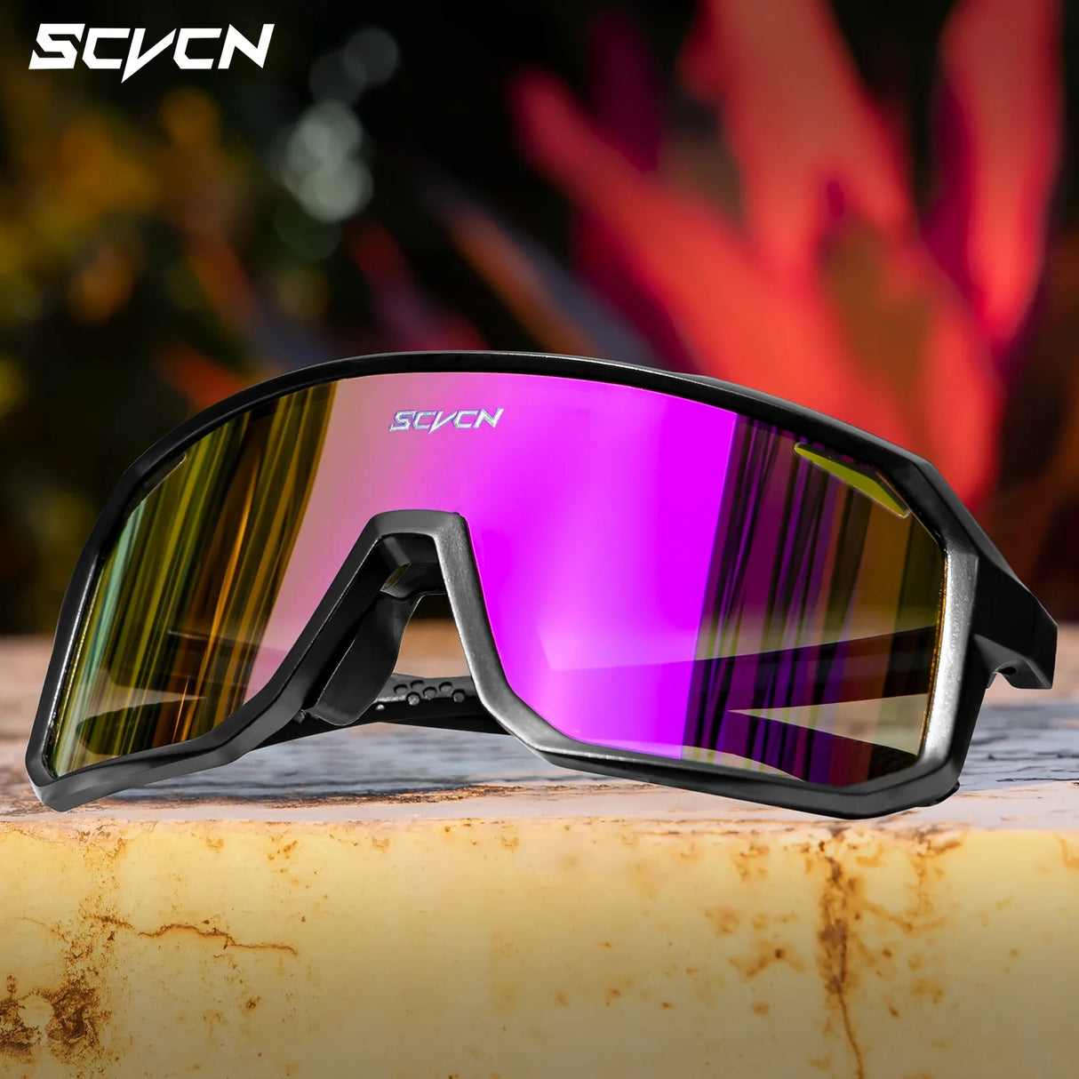 SCVCN-Sunglasses for Men Sport Cycling Glasses Bike Mountain Bicycle Hiking Camping Golf UV400 Protection Glasses Women Baseball