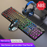 Three-piece Set Punk Gaming Keyboard and Mouse Earphone Set Luminous Keyboards 1600 DPI Mice Headset Combos Computer Accessories