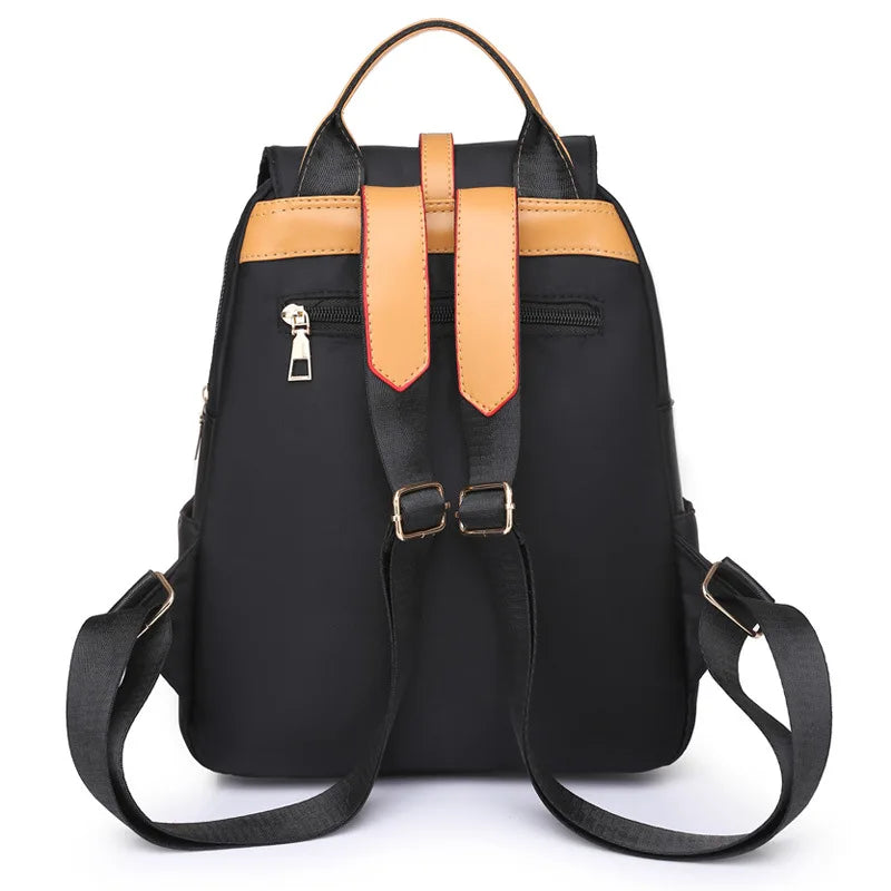 Waterproof Oxford Backpack for Women Anti-theft School Bag Large Capacity Travel Bag Simple Black Fashion Shoulder Bag Handbag