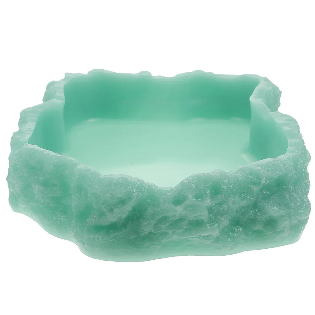 Reptile Feeding Bowl Resin Reptile Water Dish Food Bowl Reptile Food Water Dish Lizard Tortoise Pets Feeding Terrarium