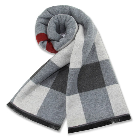 New Luxury Cashmere Wool Men Scarves,Warm Winter Man Scarf Charcoal Grey Wool Scarves Comfort Dual Color Fashion Casual Wear