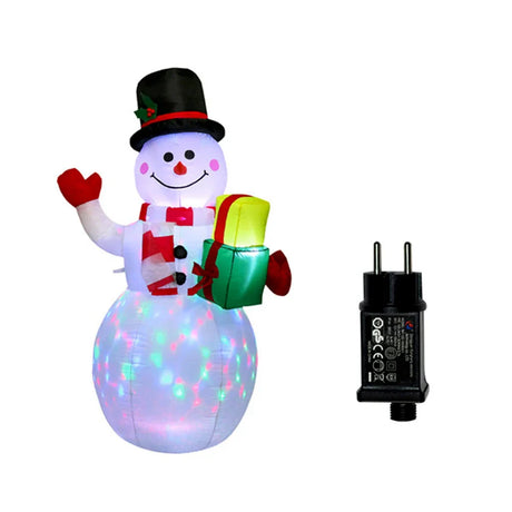 2.4M Christmas Inflatable Outdoor Doki Toy with LED Light Santa Claus Christmas Decoration Navidad Natal Xmas Props Home Decor