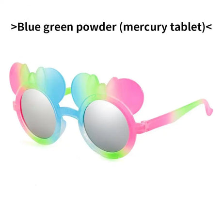 Sunglasses Cute Childrens Glasses Cartoon Bear Ear Gafas Sol Mujer Sun Glasses Colorful Round Lovely Polarized Kids Gafas De Sol