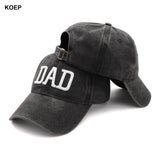 KOEP MOM And DAD Baseball Cap Fishing Caps Men Outdoor Women Washed And Worn Pregnancy Announcement Hats 3D Embroidery