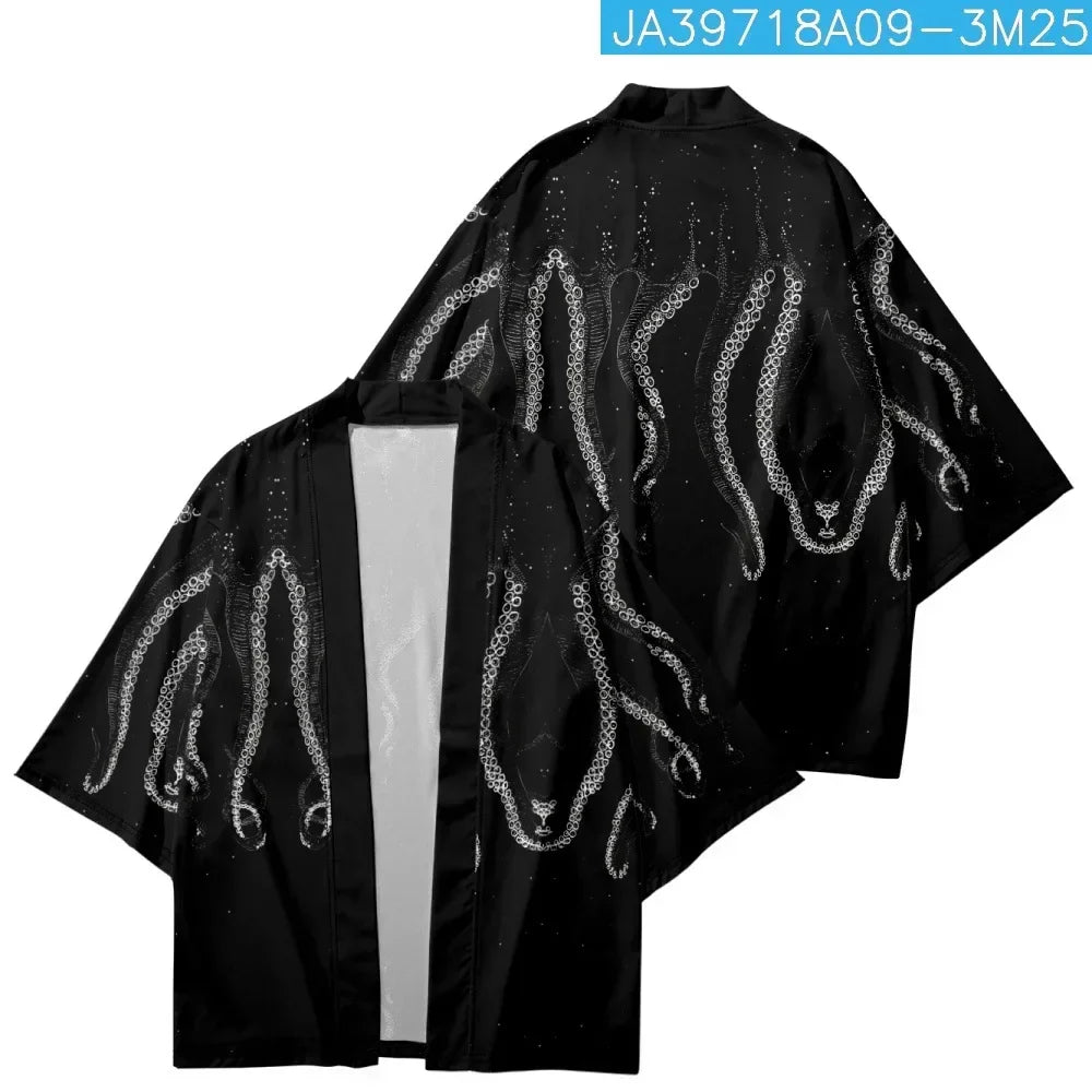 Plus Size XXS-6XL animal Print Loose Japanese Streetwear Cardigan Women Men Harajuku Haori Kimono Cosplay Top Shirts Yukata