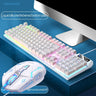 Pink Keyboard and Mouse Set 2 in 1 Combos Wired 104 Keys Pink Keyboard with LED Backlit and 1600DPI Mouse with RGB Backlit