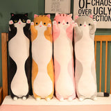 130CM Cute Soft Long Cat Pillow Plush Toys Stuffed Pause Office Nap Pillow Bed Sleep Pillow Home Decor Gift Doll for Kids Girl