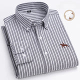 New in shirt oversize 6xl long-sleeve shirts for men 100%cotton Oxford tops slim fit formal plain shirt fashion office clothes