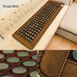 Germanium Stone Mattress Jade Heated Magnetic Therapy Tourmaline Mat Jade Sofa Cushion Size150x50cm