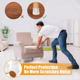 8/16pcs Silicone Table Chair Leg Caps With Felt Anti-Slip Pad Furniture Feet Cover Wooden Floor Scratch Resistant Protectors Mat