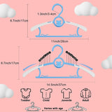 UNTIOR Non-slip Baby Clothes Hanger Adjustable Storage Hangers Cute Kids Clothes Organizer Closet Children Baby Coats Rack