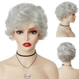 GNIMEGIL Synthetic Short Pixie Cut Wig Women Natural Hairstyle Bangs Wig Blonde Mix Brown Soft Straight Wig for Chemo Patient