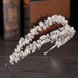 Fashion Insert Comb Broken Hair Clip Payneta Korean Elegant Pearl Hair Claw Ladies Pearl Flower Crystal Comb Hair Pins Clips