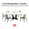 24 Dining Room Table Set Luxury Kitchen Furniture Modern Minimalist Dining Table With 6 Seats Customize Desktop Table And Chairs