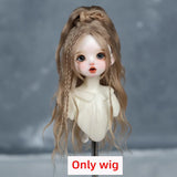 1/6BJD Wig Bangs Ponytail Curly Soft Mohair Wig Braids Suitable for 30cm DD SD Doll Wig Toy Accessories 6-7 Inches Hair