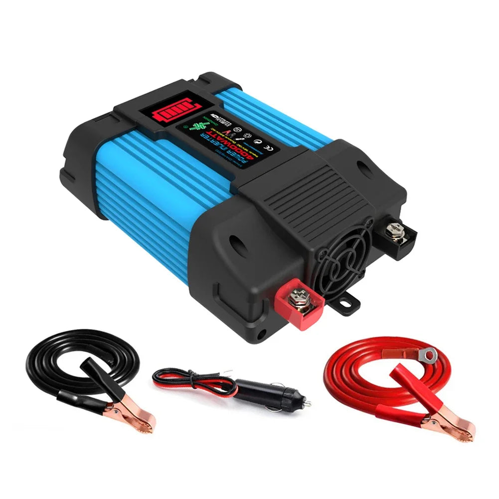 Car Power Inverter Battery Capacity Display Car Inverter Converter Multiple Protection for Car Household Electric Appliances