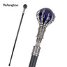 Colorful Glass Ball Single Joint Walking Stick with Hidden Plate Self Defense Fashion Cane Plate Cosplay Crosier Stick 93cm