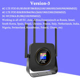 KuWfi 4G Wifi Router with Sim Card 300Mbps 4 Antennas LCD Display Mobile Wi-Fi Hotspot LTE Router for IP Camera WiFi Coverage