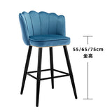 Leather High Bar Chair Modern Nordic Luxury Blue Minimalist Dining Chairs Metal Design Banqueta Giratria Furniture Bar Chair