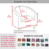 Elastic Jacquard Cover For Tub Chair Living Room 1 Seat Sofa Slipcover Single Seater Furniture Couch Washable Armchair Cover