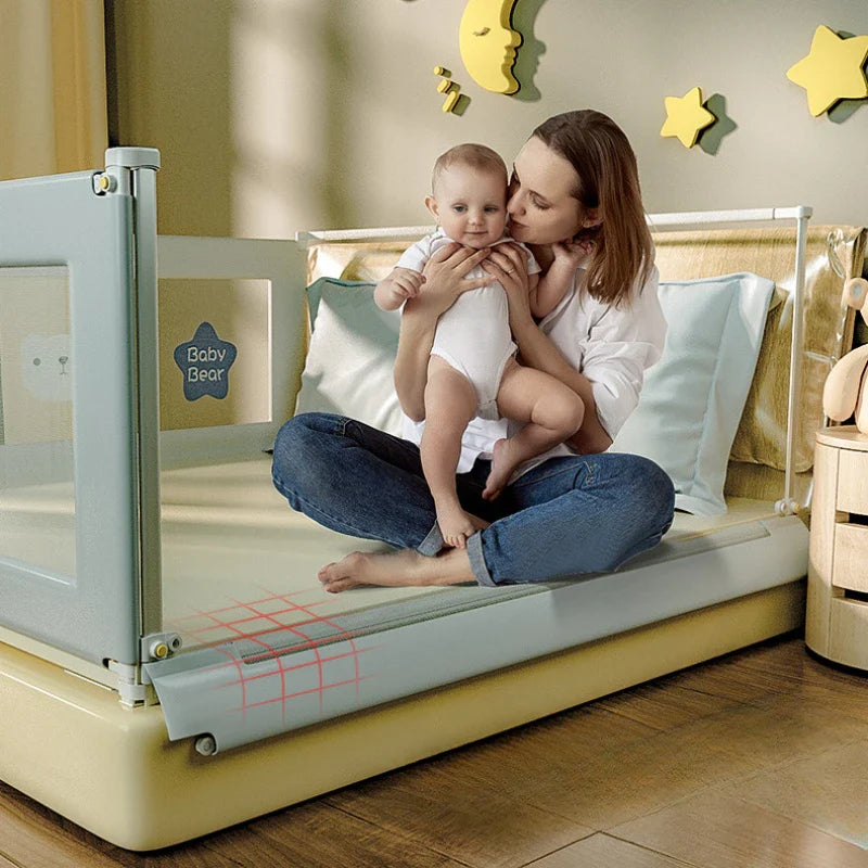 Embroidered Children's Anti-falling Bed Fence Universal Safety Guard for Large and Small Beds Anti-fall Protective Bed Fence