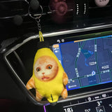 2023 Crying Banana Cat Plush Pendant Cute Banana Cat Doll With Sound Toy Keychain Car Bag Funny Pendant Keyring Gifts New