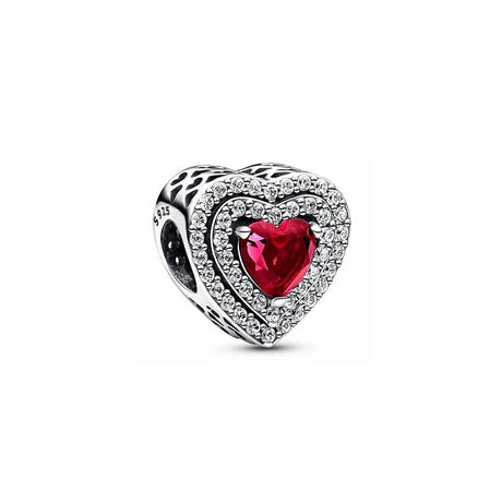 Silver Plated Ring Red Gemstone Sparkly Ring Star Moon Flower Cubic Zircon Ring Wedding Anniversary Party Pandora Jewelry Gift