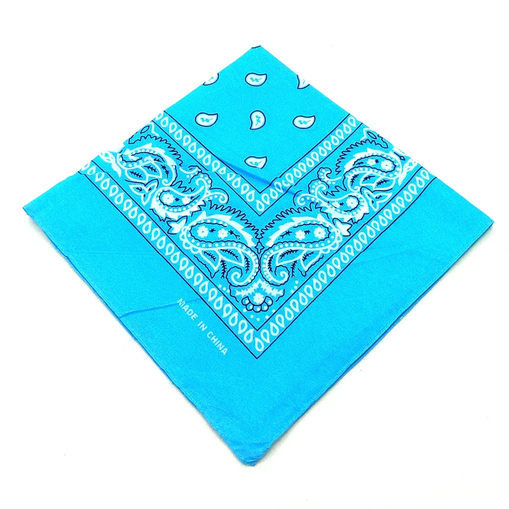 Fashion Bandana Kerchief Head Square Scarves Print Handkerchief Woman Man Hair Band Neck Scarf Sports Headwear Wrap Head Scarf