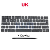 Full Keycaps US UK Spain French Korean For Macbook Pro Retina 13" A1706 15" A1707 Keyboard Keys Replacement key cap 2016 2017