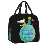 Custom The Little Prince Birds And Stars Lunch Bag Men Women Thermal Cooler Insulated Lunch Box for Adult Office